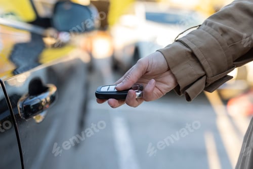 Preview: hand opening car with wireless remote control
