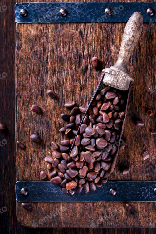 Preview: Pine Nut .Concept of Healthy Food.