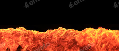 Preview: Flames over black background