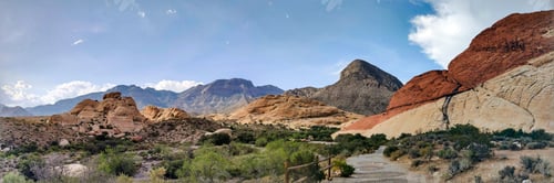 Preview: Panoramic shot of Red Rock Canyon National Conservation Area in Nevada