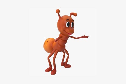 Preview: Cartoon ant with spherical appendage