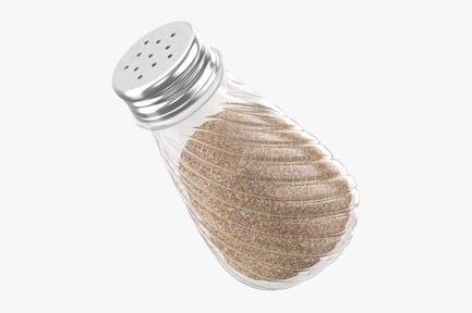 Preview: Glass Salt Shaker with Spiral Design and Silver Lid