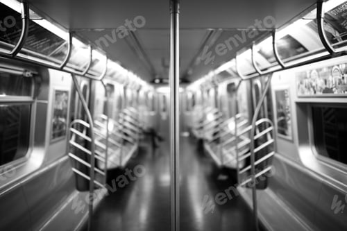 Preview: Empty subway train in New York city