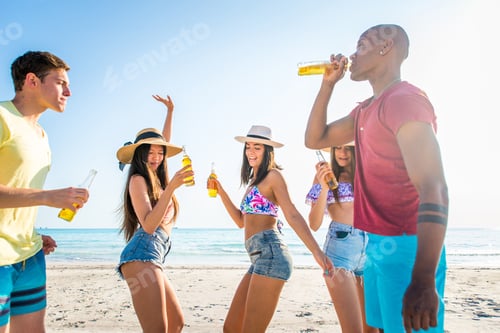 Preview: Friends having fun on the beach