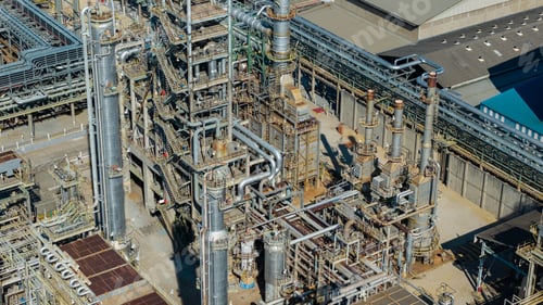 Preview: Aerial view of natural gas separation plant.