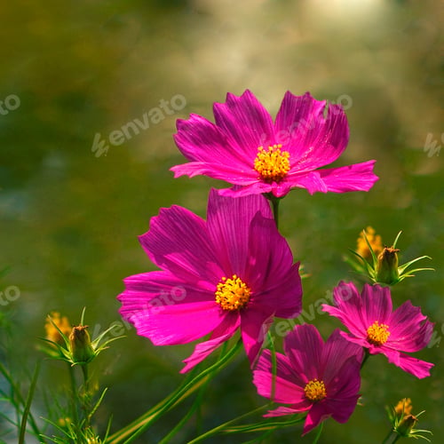 Preview: Pink Cosmos Flowers