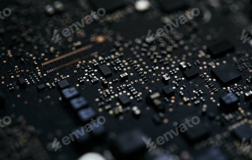 Preview: Close-up view of the electronic circuit