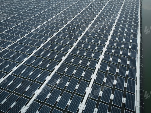 Preview: Floating solar panels that generate green, renewable energy.