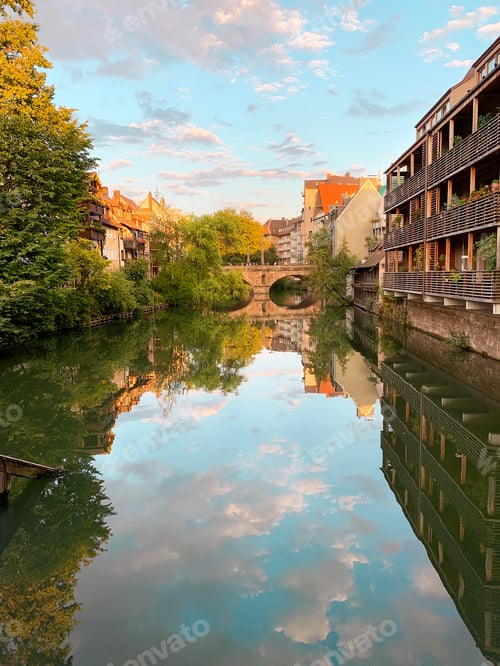 Preview: Late Summer or Autumn Nature at the Riverside During Sunny Day