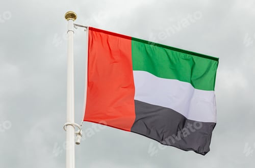 Preview: flag of United Arab Emirates against sky