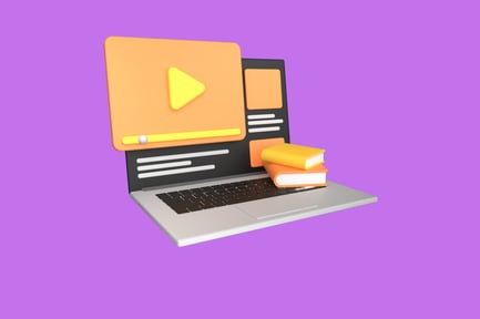 Preview: Laptop With Online Course 3D Illustration