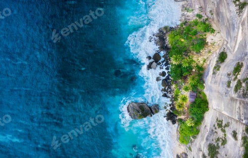 Preview: Summer seascape from air. Bali island, Indonesia.