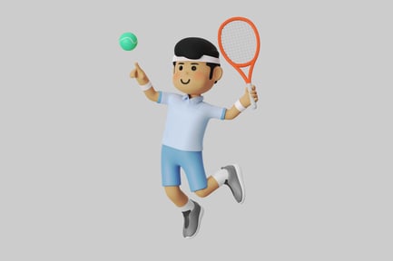 Preview: Cartoon tennis player