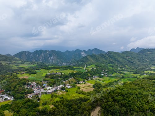 Preview: Top view of Hualien countryside in Taiwan