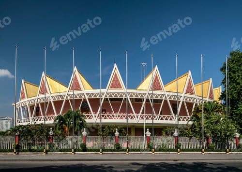 Preview: Chaktomuk Conference Hall architecture landmark building in phnom penh cambodia