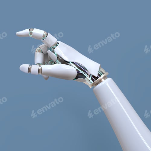 Preview: Robot hand 3D, AI technology