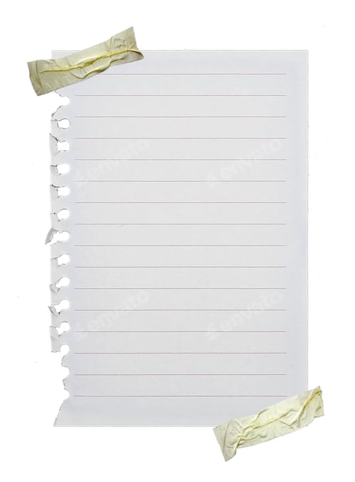Preview: Lined Note Paper With Torn Edge