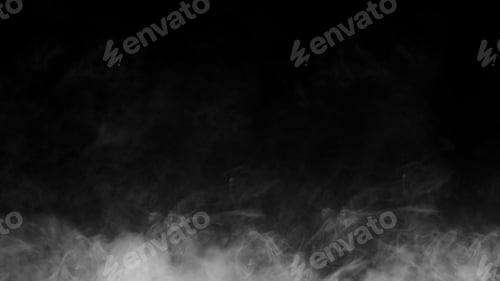 Preview: White smoke or fog isolated on black background.