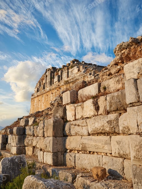 Preview: Ancient ruins in modern times. Shot of ancient Roman ruins in Turkey.