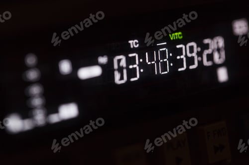 Preview: Timecode running on the professional video recorder