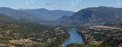 Preview: Aerial View of a small town, Castlegar, during a sunny summer day