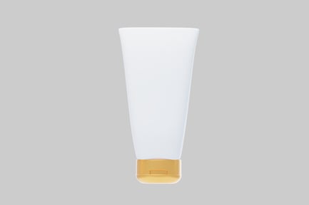 Preview: White cream tube with golden cap