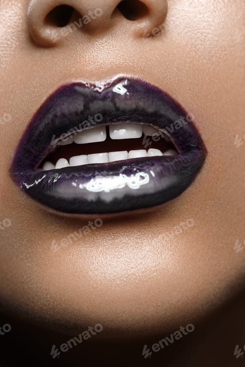 Preview: beautiful woman lips closeup