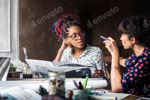 Preview: Colleagues Exchanging Opinion Ideas Working