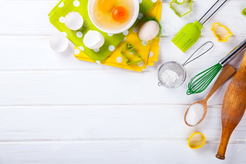 Preview: Background Baking Ingredients.Easter Baking