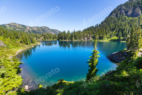 Preview: Mountains lake