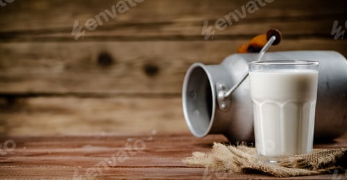 Preview: A glass of homemade village milk.