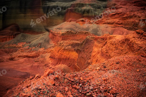 Preview: Martian landscapes in Iceland. The red crater of The Seydisholar volcano