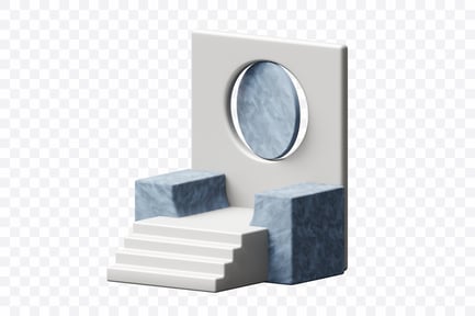 Preview: Abstract 3D Podium Composition