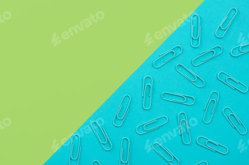 Preview: Office Supplies Background, Creative Minimal Flat Lay in Pastel
