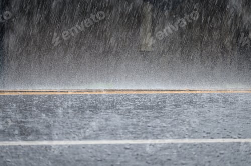 Preview: Raining storm on the road