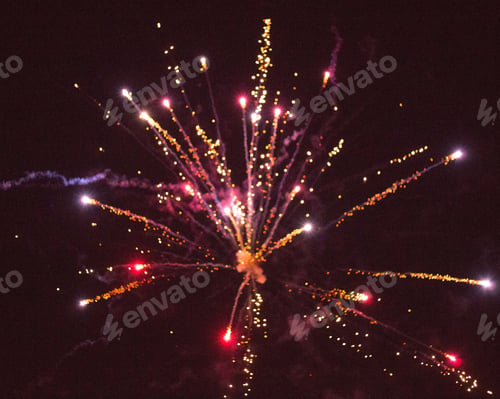 Preview: Bright light Firework in night sky