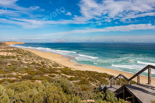 Preview: Stairs leading down to a pristine beach in South Australia.