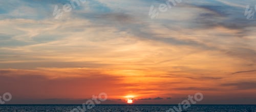 Preview: Sunset on the tropical sea beach.