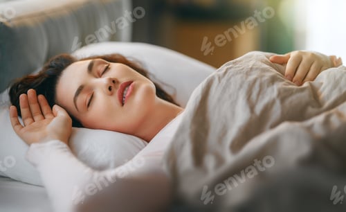Preview: woman is sleeping in the bedroom