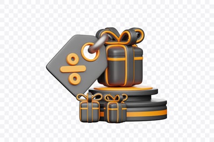 Preview: Black Friday Gift Stack With Ribbons
