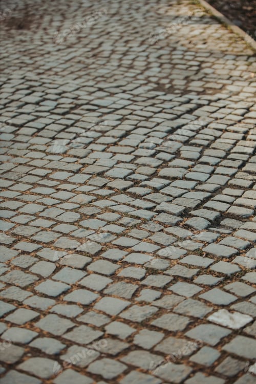 Preview: Old cobblestone pavement texture