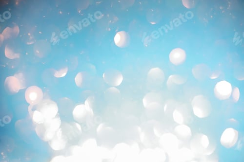 Preview: Abstract background of bright spots of lights shining with pink , golden and blue colors