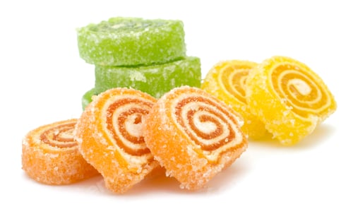 Preview: Delicious colorful marmalade isolated on white background