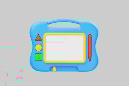 Aperçu: Planche à dessin bleue avec formes