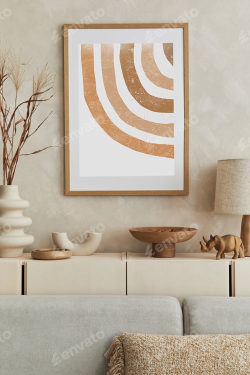 Preview: Creative composition of stylish living room interior
