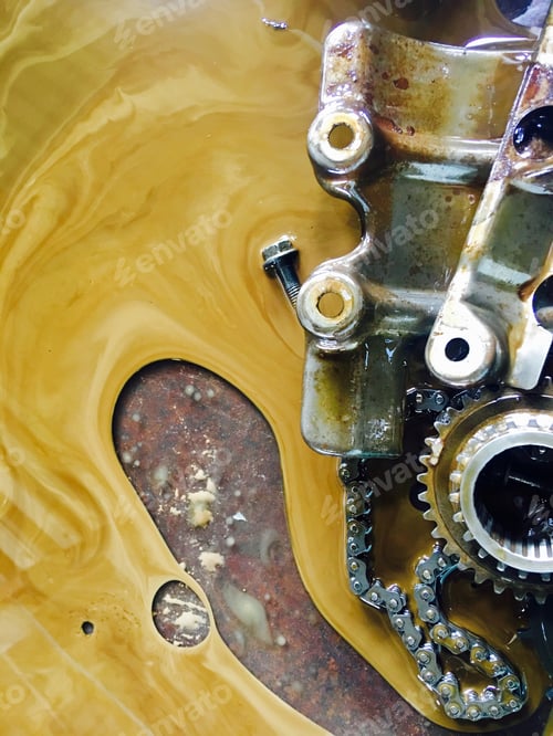 Preview: Engine part and oil abstract