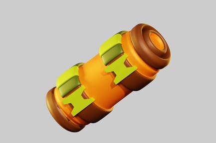 Preview: Cartoon scroll tube container prop