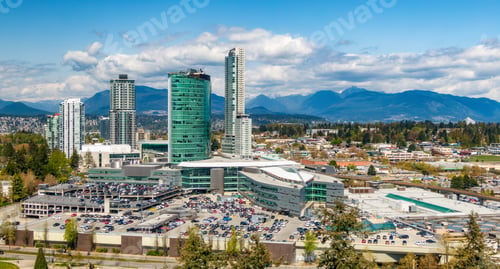 Preview: Buildings in Surrey Central, Greater Vancouver, BC, Canada
