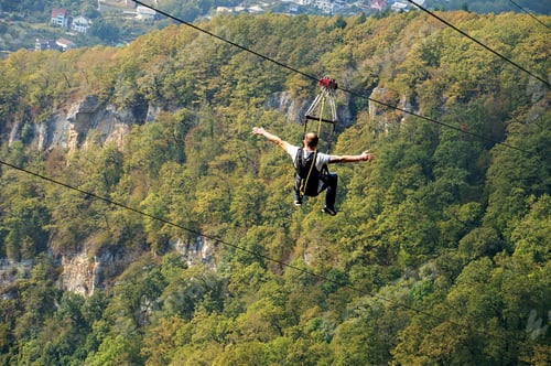 Preview: feeling of freedom for a man during a quick descent