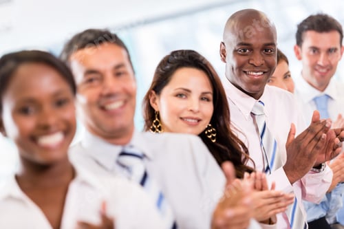Preview: Successful Business Group Applauding After A Presentation